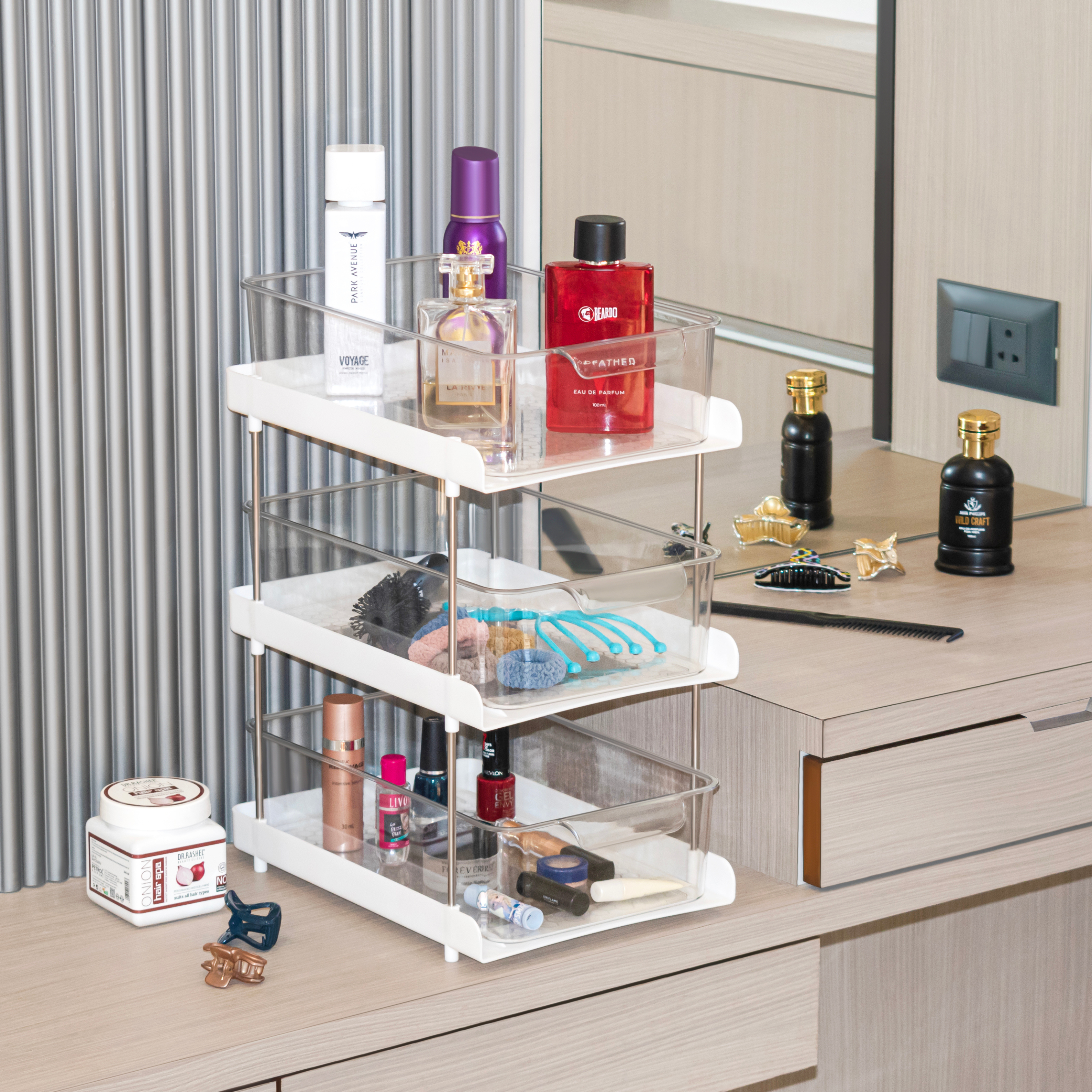 Multipurpose Organizer for Bathroom, Kitchen, Office & Dressing Room - Lightweight, Durable, and Space-Saving Storage Solution