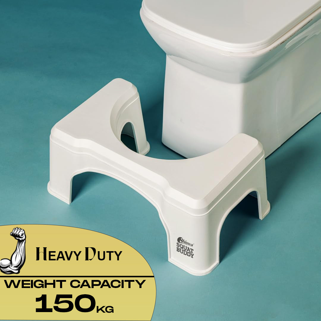 Bathroom Stool Elevated Potty Footstool for Adults Optimal Squat Angle for Western Toilets