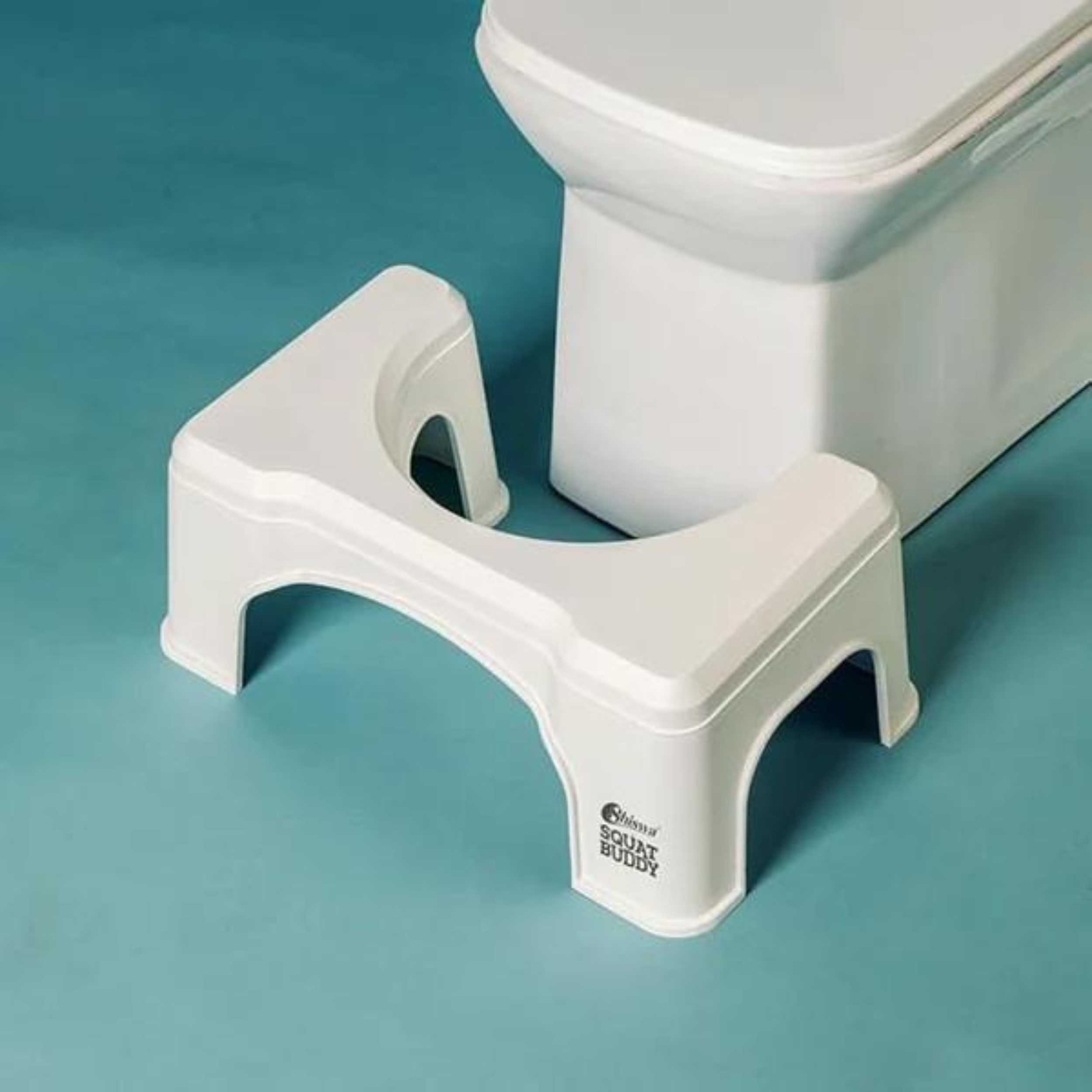 Bathroom Stool Elevated Potty Footstool for Adults Optimal Squat Angle for Western Toilets