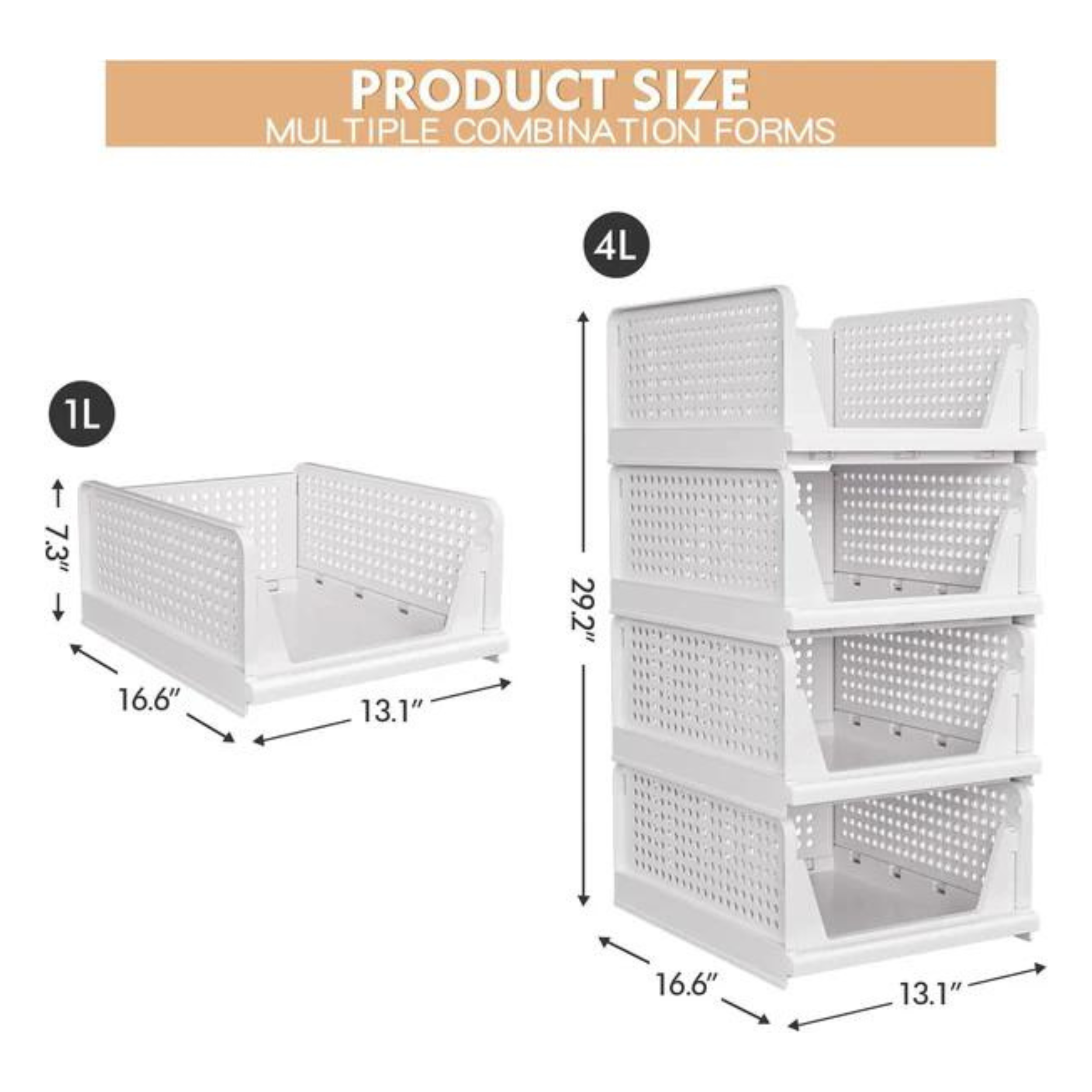 Plastic Multipurpose Clothes Organizer Wardrobe Cupboard Foldable and Stackable Closet Drawer